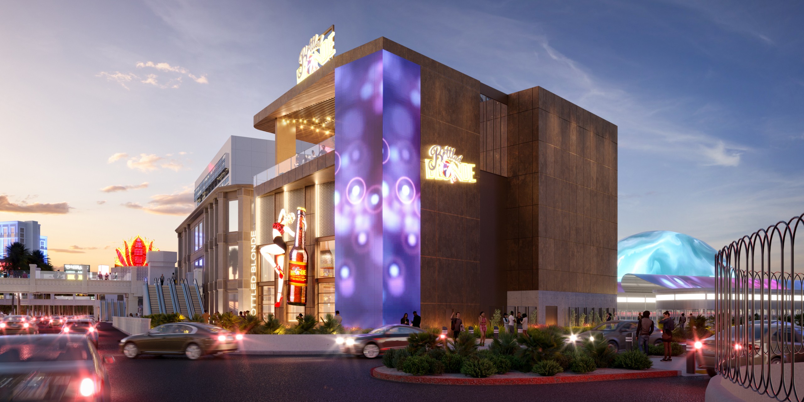 Bottled Blonde – Rooftop Pizza, Party & Strip Views