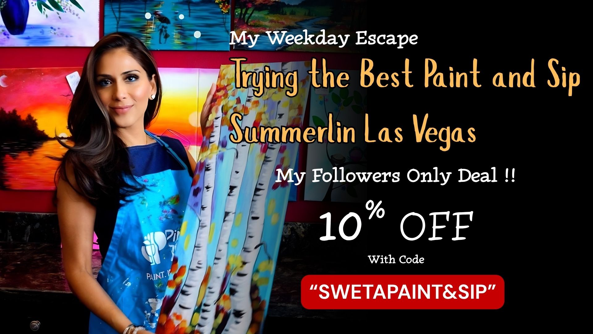 A relaxing paint and sip setup at Pinot's Palette in Summerlin