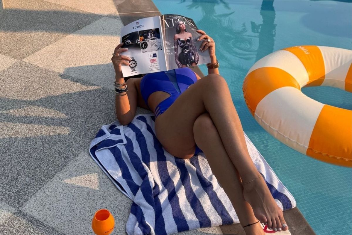 Aesthetic view of a luxury Las Vegas pool cabana
